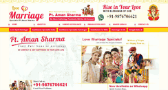 Desktop Screenshot of lovemarriagespecialistinindia.com
