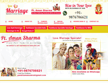 Tablet Screenshot of lovemarriagespecialistinindia.com